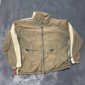 Vintage Champion windbreaker jacket mens XL Brown 2000s‎ y2k pockets